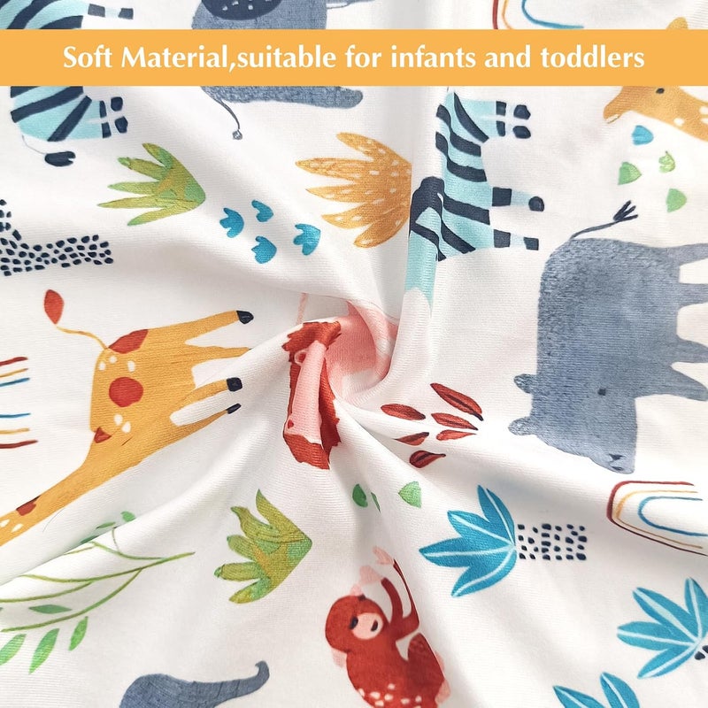 Winmany 2 Pack Baby Nursing Pillow Cover Newborn U-Shaped Breastfeeding Pillowcase Cushion Cover Stretchy Replaceable Forest&Floral Pillow Cover Slipcover 22.5x21 - Image 5